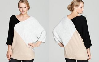 DKNYC Plus Dolman Color Block Pullover Sweater_2