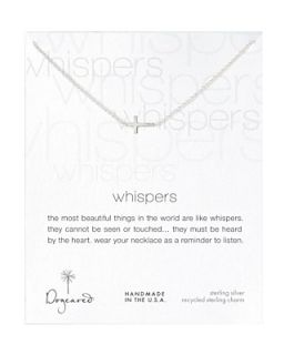 Dogeared Sterling Silver Whisper Cross Necklace, 18