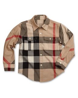 Burberry Boys Giant Exploded Check Oxford   Sizes 2 6