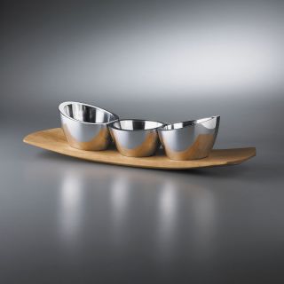 nambe trio condiment serving set $ 185 00 please the friendly crowd