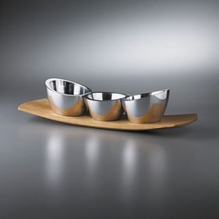 nambe trio condiment serving set $ 185 00 please the friendly crowd
