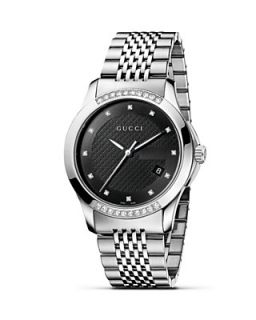 Gucci G Timeless Stainless Steel Watch with Diamonds, 38mm