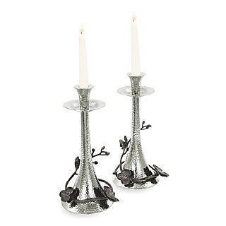 Michael Aram Black Orchid Taper Candleholders, Set of 2