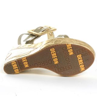 Thea Wedge   Gold, Dereon, $37.50