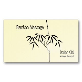 Garden Bamboo Massage Therapist Business Cards