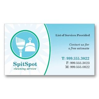 House Cleaning Business Cards, 406 House Cleaning Business Card