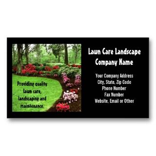 Plush Green Landscape Lawn Care Business Business Card Templates
