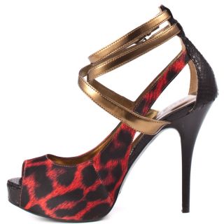 Hinter 3   Red Multi Fabric, Guess, $69.99,