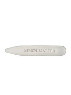 Simon Carter Logo collar stiffeners Silver   