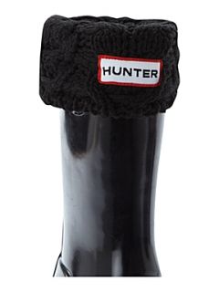 Hunter Cable Hunter Welly Sock Black   