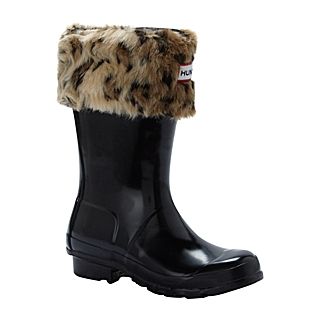 £ 18 00 hunter leopard print faux fur hunter welly sock