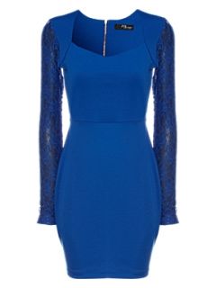 Jane Norman Lace sleeve dress Blue   