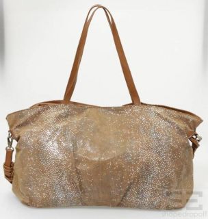 Katherine Kwei Patent PEBBLED Tan Leather Convertible Handbag
