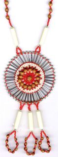 Navajo Ghost Bead Pendant Necklace 01 Native American