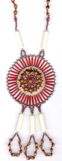 Navajo Ghost Bead Pendant Necklace 06 Native American