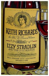 Keith Richards x Pensive Winos Concert Poster