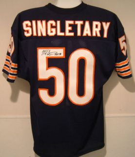 Mike Singletary Autographed Signed Chicago Bears Blue Jersey w HOF 98