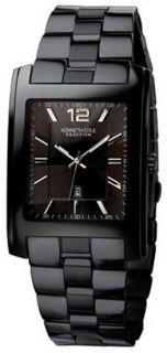 New Kenneth Black ion Plated Black Dial Cole Date Mens Watch KC3710