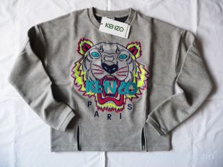New SS 2013 Kenzo Paris Tiger Sweater sweat Shirt Jumper Gray Women