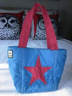 Keri Kropp Handbag Red Star Medium Cute Designer