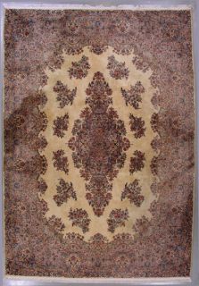 10x14 Light Gold Blue Karestan Kerman Oriental Wool Area Rug Carpet