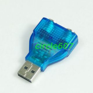 New PC USB Port to PS2 Mouse Keyboard Adapter