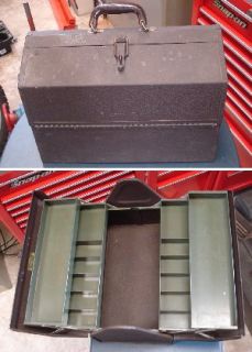 Vintage Leather Handle Kennedy Kits Cantilever Toolbox Very Nice