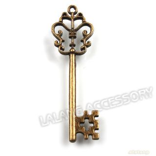 10 Styles Bronze Key Charms Alloy Pendants Jewelry Findings