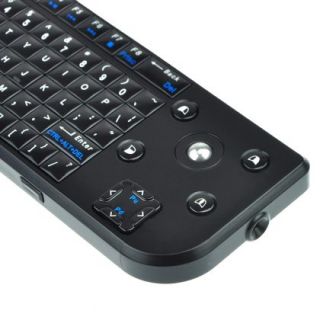 RF Laser Pointer Keyboard w Mouse Trackball Blk for Laptop PC