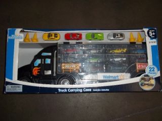 Kid Connection Truck Carring Case with 14 Cars Racing