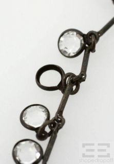 Kerri Linden 2pc Black Gunmetal Jeweled Necklace Set