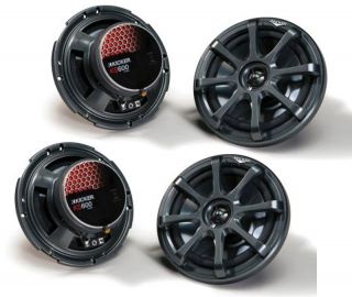 KICKER CAR AUDIO SPEAKER STEREO PACKAGE W/ TWO KS600 FOUR RED BUTTON