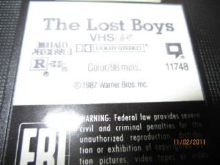 RARE Original 1987 The Lost Boys VHS Video Sleep All Day Party All