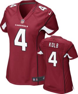 Kevin Kolb Womens Jersey: Home Red Game Replica #4 Nike Arizona