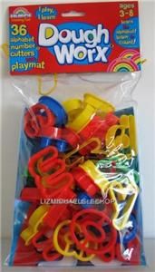 WOW Dough Worx Alphabet Number Cutter Playdoh Cookie Biscuit Shapes