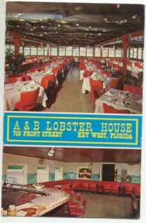Key West FL Florida A B Lobster House Postcard