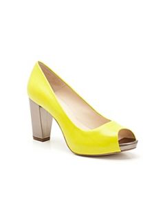Mary Portas & Clarks La peep court shoes Lime   House of Fraser
