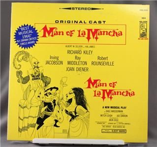 33 LP Record Man of La Mancha Musical Richard Kiley