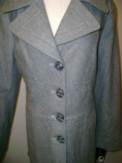 Nine West Wool Blend Single Breasted Coat 12 $265