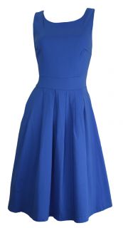 Classic Blue 50s Style Day Dress Kimberley Size 14 New