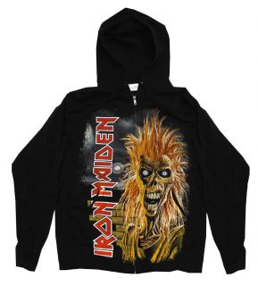 Iron Maiden Killers Album Cover Rock Band Zip Up Hoodie Hooded