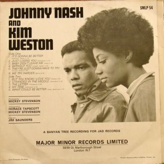 Johnny Nash and Kim Weston Original Major Minor UK LP
