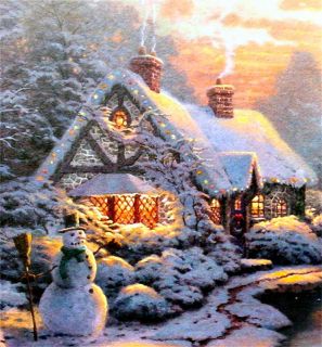 Christmas Evening 18x24 Gallery Proof Framed Limited Kinkade Canvas