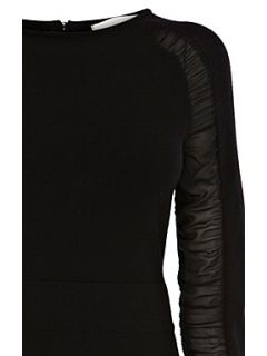 Karen Millen Knit with sheer sleeve d Black   