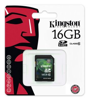 Kingston 16GB 16 Video HD SD SDHC Flash Memory Card Class 10
