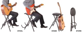 Kinsman Dual Stool for Guitar with Integrated Stand