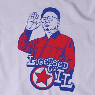 Licensed to Ill T Shirt Funny Kim IL Jong Korea Joke
