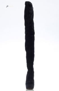 Nicholas Kirkwood Black Suede Thigh High Boots