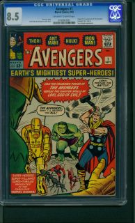 Avengers #1 (1963) CGC Graded 8.5 ~ Stan Lee ~ Jack Kirby & Dick Ayers