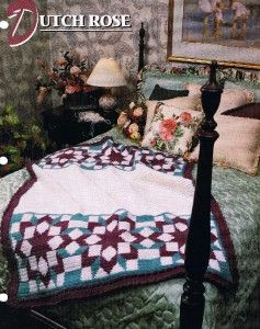 Dutch Rose Annies Attic Crochet Afghan Pattern Instructions
